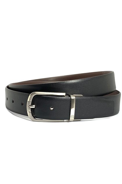 Genuine Leather Reversible Belt for Men, Black & Brown or Tan Formal Belt Men's Leather Belt