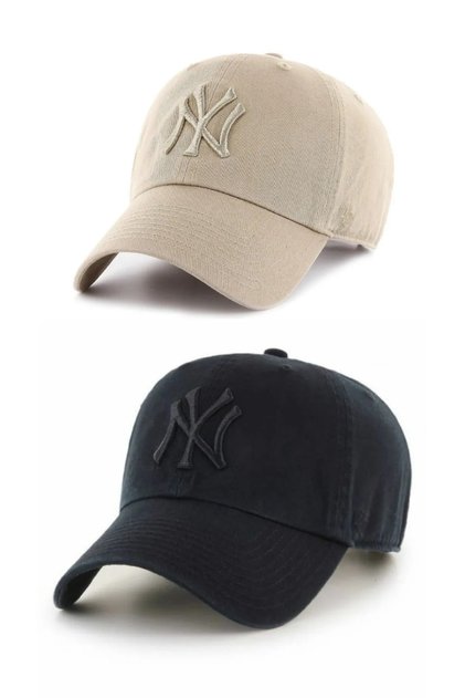 Ny hat unisex 2-piece set with adjustable velcro back