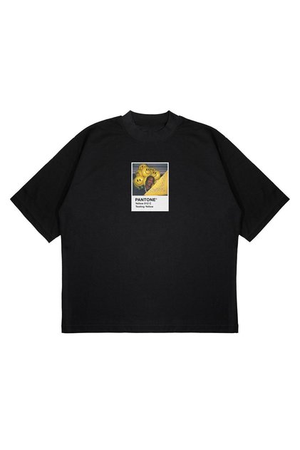 Unisex Oversize Asap Rocky Yellow Pantone Printed Boxy Fit Thick Fabric (240Gsm) T-Shirt