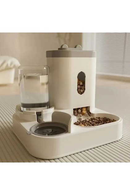 Kedi Köpek Mama ve Su Kabı Elektriksiz Çift Hazneli Kaymaz Tabanlı Geniş Kapasiteli Hijyenik Pratik