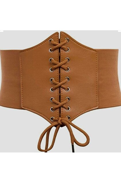 tan corset belt