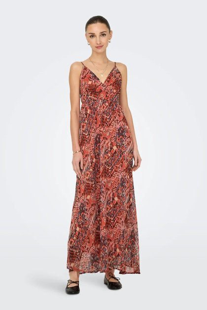ONLY Vestido Largo ONLALMA LIFE POLY STRAP LONG DRESS AOP Para Mujer