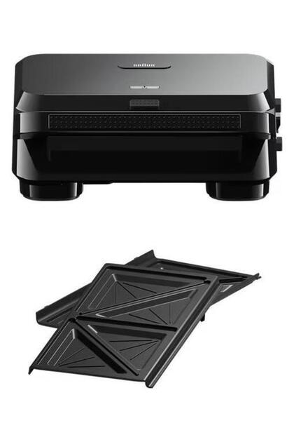 Sandwich Maker Braun Snack Maker 5 SM5000, 800 W, Placi antiaderente detasabile (Negru)