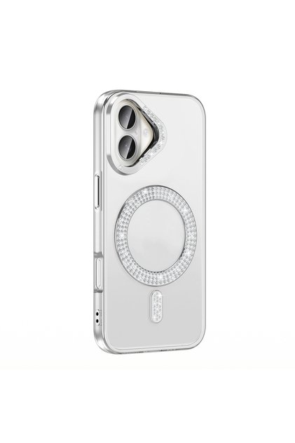 iPhone 16 Kılıf Karetta Diamod Taş Desenli Magsafeli Kapak
