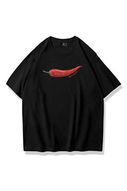 Trendiz Unisex Hot Stuff Tshirt Siyah - Fiyatı, Yorumları
