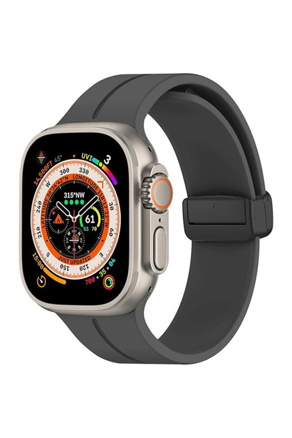 Magnetic Sport Silicone Band for Smart Watch Ultra 49mm/45mm/44mm/42mm Watch Strap Series 9/8/7/6/5/