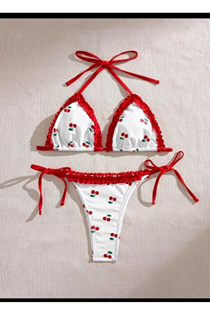 Cherry Print Bikini Set