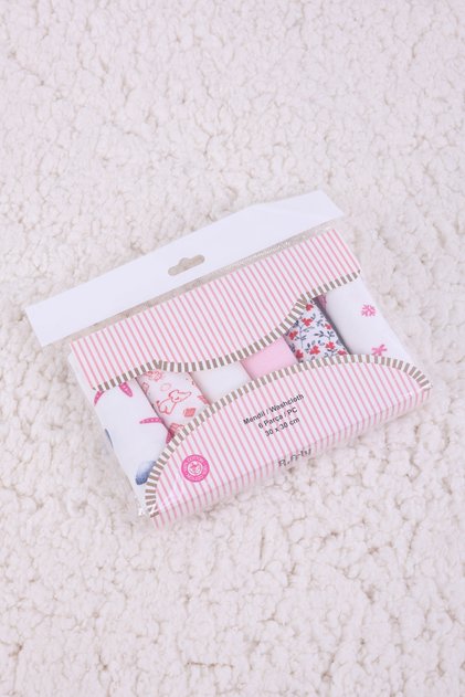 6 Pieces Girls Mouth Wipes 100% Cotton Organic 00001