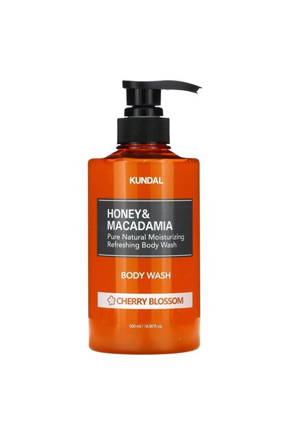 Honey & Macadamia Pure Natural Moisturizing Refreshing Body Wash Cherry Blossom 500 mL