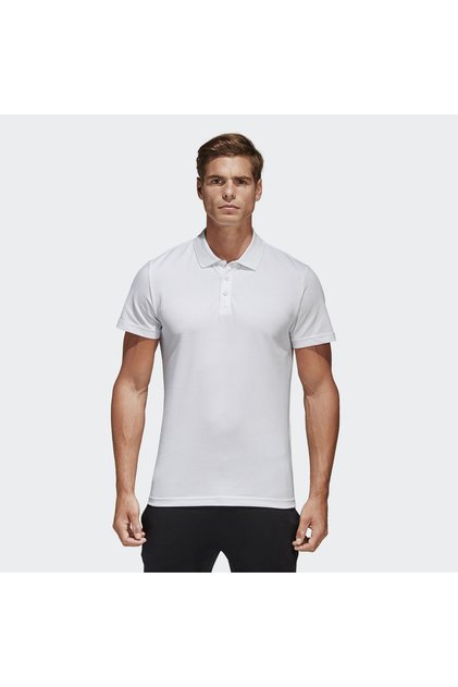 Tricou polo alb pentru bărbați Essentials Base (BR1052)