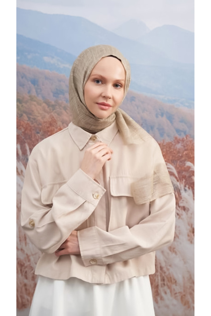 SILK VINTAGE DYEING SHAWL - STONE
