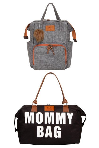 Mother Baby Care Backpack with Thermal Bottle and Mother Baby Care Bag Set of 2