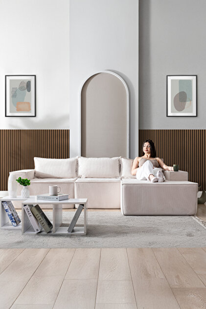 GOOD NİGHT Puzzle Koltuk Tamamen Sünger Minimalist 4 lü Koltuk