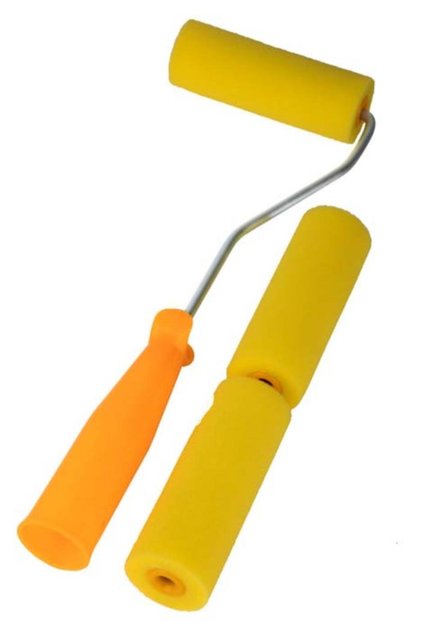 Yellow Metal Handle Painting Roller Set 10 cm Large