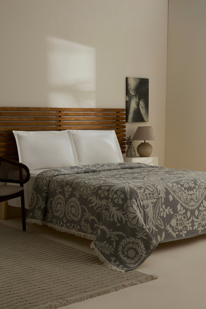 Karaca Home Avery Müslin Çift Kişilik Tek Pike Gri - Fiyatı, Yorumları