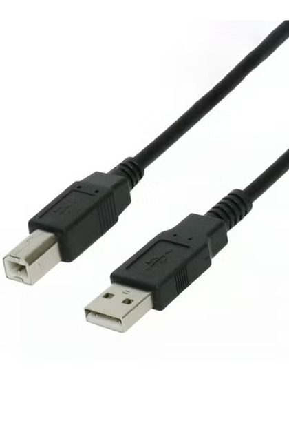 كابل طابعة بطول 10 أمتار من نوع USB-A إلى USB-B لتوصيل الكمبيوتر بالطابعة - أسود
