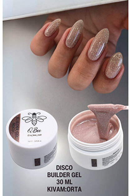 QBEE PROFESSIONAL 30ml Protez Tırnak Jeli Builder Gel Disco