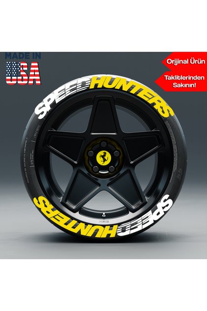 Double Color Speedhunters Tire Lettering Motorcycle and Automobile Vehicle 2.5 cm (Made in Usa) Bombtire ®