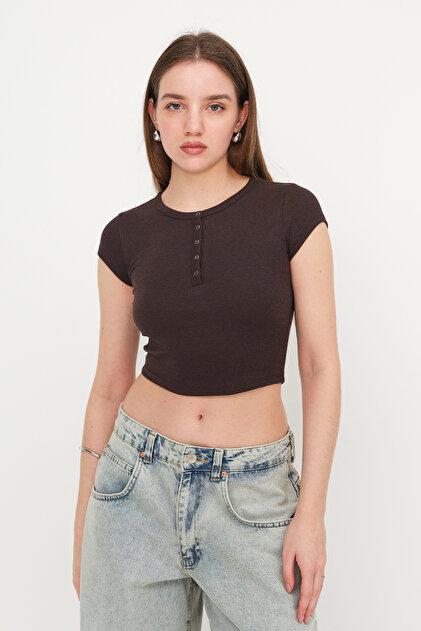 Addax Yakası Çıtçıtlı Modal T-shirt P0346 - Fiyatı, Yorumları