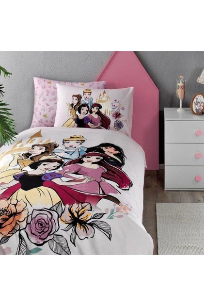 Single Licensed Duvet Cover Set Princess Car Pink Rose
