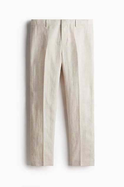 Slim Fit Linen suit trousers
