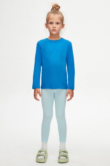 Saks Basic Unisex Παιδικό Εποχιακό μακρυμάνικο μπλουζάκι με λαιμόκοψη σε σχήμα Ο