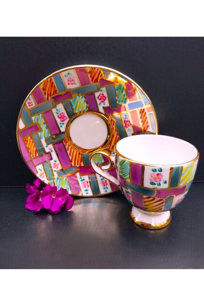 Lipa Porcelain Hand Painting Set of 2 Coffee Cups