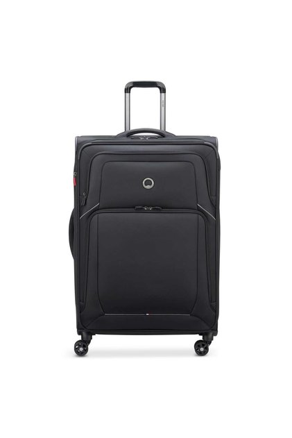 Optimax Lite 78.5cm Softcase 4 Double Wheel Expandable Check-In Luggage Trolley Black
