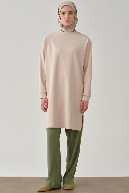 Cepli Boru Paça Örme Pantolon - Mint