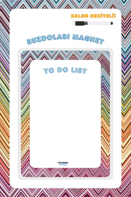 Summer-Sil Zigzag Pattern to Do List Magnet Magnetic Refrigerator Planner Magnet Plan Refrigerator Notepad