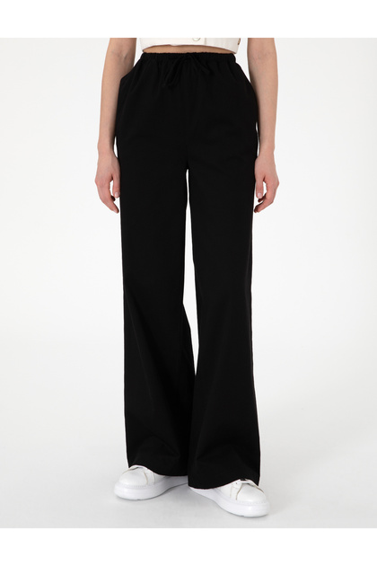 Pierre Cardin Siyah Yüksek Bel Loose Fit Pantolon 50313136-VR046