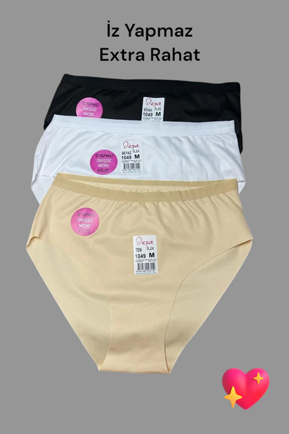 3-Piece Non-Marking Laser Cut Underwear Panties