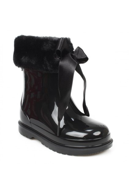 W10258K Bimbi Soft Rain Black Girls' Boots