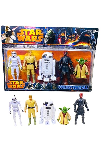 Star Wars Figür Oyuncak Işıklı Yıldız Savaşları 5 Parça - Fiyatı