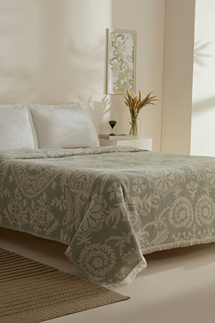 オワライメイ フースーヤ Karaca Home Avery Müslin Çift Kişilik Tek Pike Mint - Fiyatı