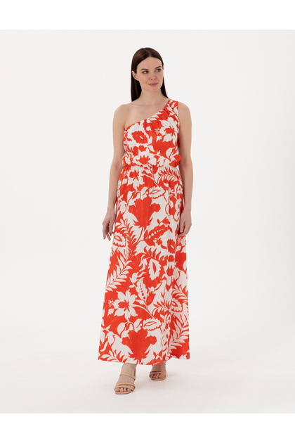 Red Comfort Fit Woven Dress 50301063 -Vr030