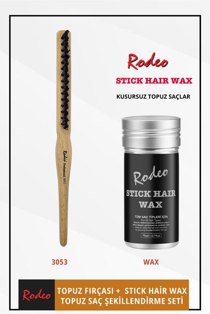 Topuz Brush 3053 + Stick Wax Hair Fixer 75Gr