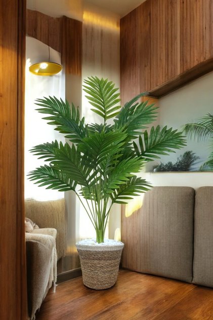 Yapay Palmiye 1.1 Metre - Areka Palmiyesi 18 Adet Yaprak - Doğal Görünüm