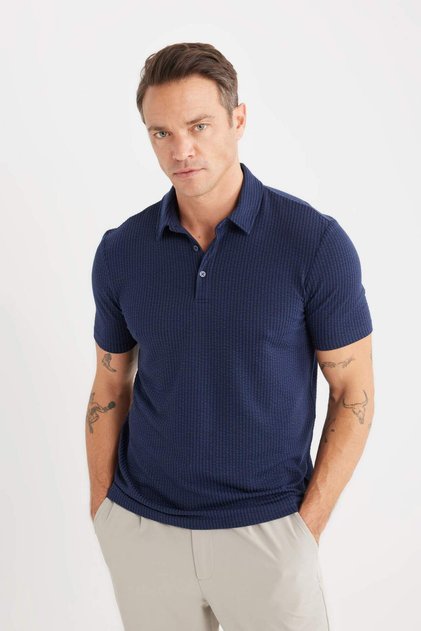 Slim Fit Slim Fit Cotton Short Sleeve Polo T-Shirt X2594Az25Sp