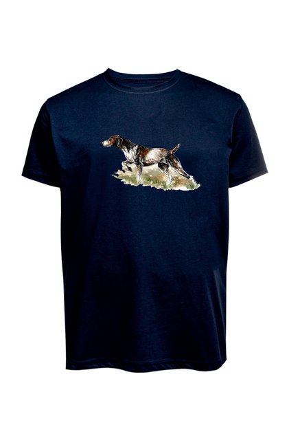 Unisex Hunting Dog Printed T-Shirt Cotton Combed Single Jersey Basic
