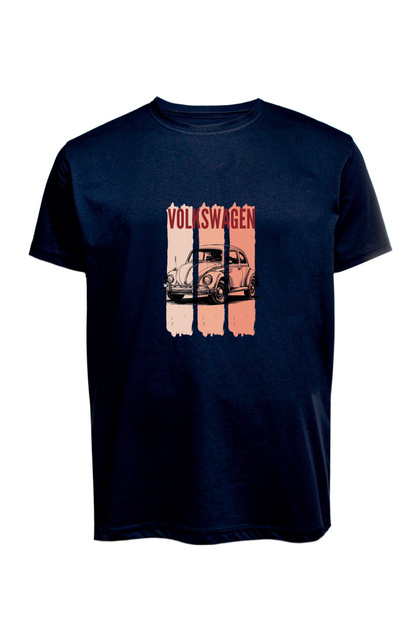 Unisex Vosvos Printed T-Shirt Cotton Combed Single Jersey Basic