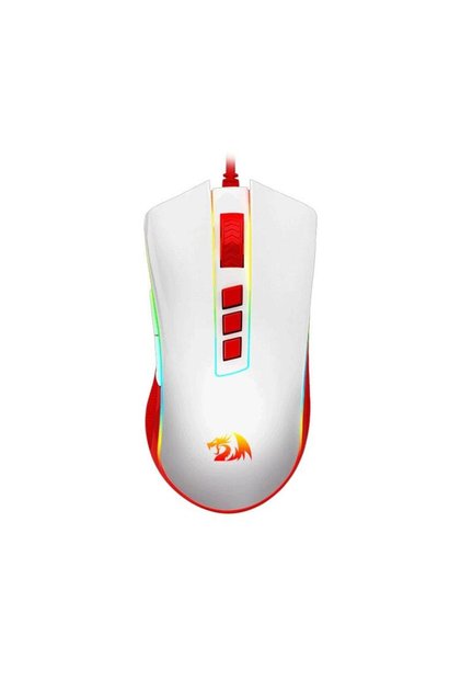 Геймърска мишка Redragon Cobra, RGB осветление (червено/бяло)