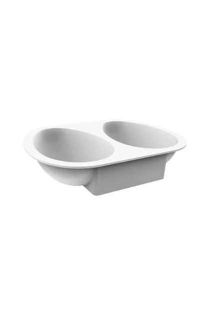 Formă 3D din silicon pentru jumătate de ou, Half Egg385, 2 cavități, 145x102x46h mm