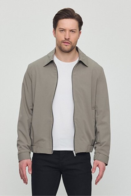 Men's Khaki Cotton Seasonal Coat