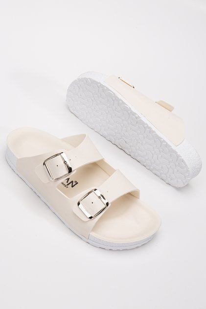 Maya Flexible Double Buckle Wet Floor Comfort Comfortable Women's Daily Slippers
