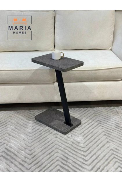 طاولة جانبية عصرية على شكل حرف Z أنيقة وعملية مثالية للمنزل والمكتب 25 × 40 × 60 سم