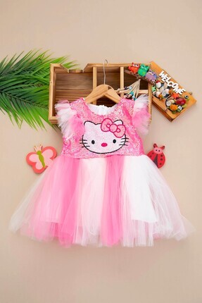 Star Kids Hello Kity Girl Dress, Hello Kity Girl Costume, Pink Hello Kity  Dress- Trendyol