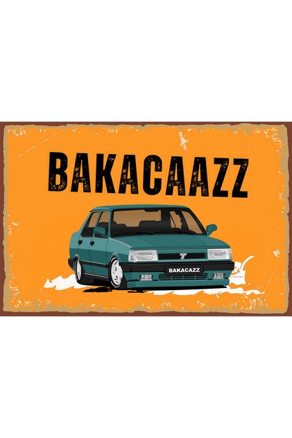 Bakacazz Tofaş Retro Ahşap Poster 20x30 Mdf Baskı