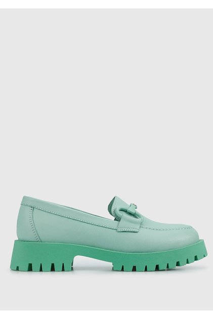 Green Leather Women's Shoes