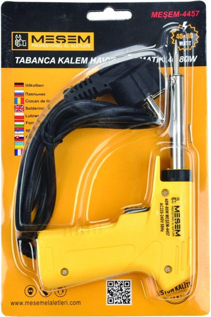 OTOMATİK KALEM HAVYE TABANCASI 40-80 W 4457 Sarı